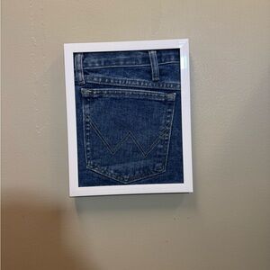 vintage western jean wall art